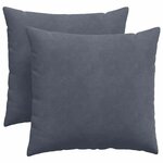 vidaXL Coussins de canapé 2 Pièces Gris foncé 45 x 45 cm