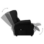 vidaXL Fauteuil Noir Tissu