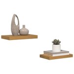 vidaXL Étagère Murale 2 Pièces Beige 40 x 23 5 x 4 cm Bois d'ingénierie