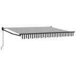 vidaXL Auvent rétractable Anthracite et blanc 3 5 x 2 m