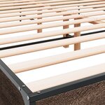 vidaXL Cadre de lit chêne marron 120x190 cm bois d'ingénierie et métal