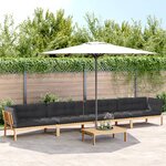 vidaXL Salon palette de jardin avec coussins 5Pièces bois d'acacia massif