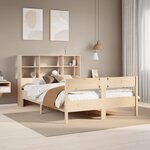 vidaXL Lit bibliothèque sans matelas 140x190 cm bois de pin massif