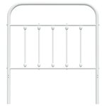 vidaXL Tête de lit métal blanc 80 cm