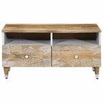vidaXL Table basse 80x54x40 cm bois de manguier massif