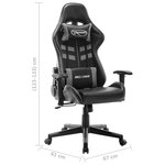 vidaXL Chaise de jeu Noir et gris Cuir artificiel