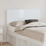 vidaXL Tête de lit Blanc Brillant 120 cm Bois d'ingénierie