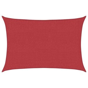 vidaXL Voile d'ombrage 160 g/m² Rouge 2x2 5 m PEHD
