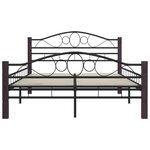 vidaXL Cadre de lit sans matelas noir métal 120x200 cm