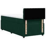 vidaXL Sommier à lattes de lit et matelas Vert foncé 80x200 cm Velours