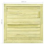 vidaXL Portail de jardin Bois de pin imprégné 100x100 cm