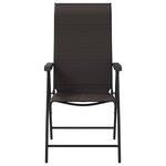 vidaXL Chaises pliables jardin lot de 2 couleur café noir poly rotin