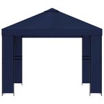 vidaXL Pavillon 3 x 3 m Bleu Polyester et Acier 190 gsm