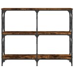 vidaXL Table console chêne fumé 100x28x80 5 cm bois d'ingénierie