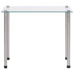 vidaXL Tables gigognes 3 Pièces Transparent Verre trempé