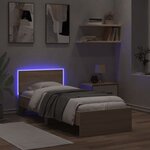 vidaXL Cadre de lit sans matelas avec lumières LED 90x200 cm