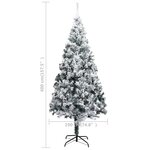 vidaXL Sapin de Noël artificiel LED et flocons de neige Vert 400 cm