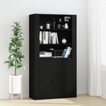 vidaXL Armoire murale Noir 80x33x80 cm Bois d'ingénierie