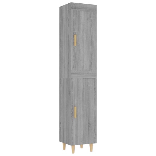 Vidaxl buffet haut sonoma gris 35x34x180 cm bois d'ingénierie