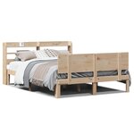 vidaXL Cadre de lit avec tête de lit 150x200 cm bois de pin massif