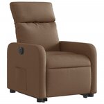 vidaXL Fauteuil inclinable électrique marron tissu