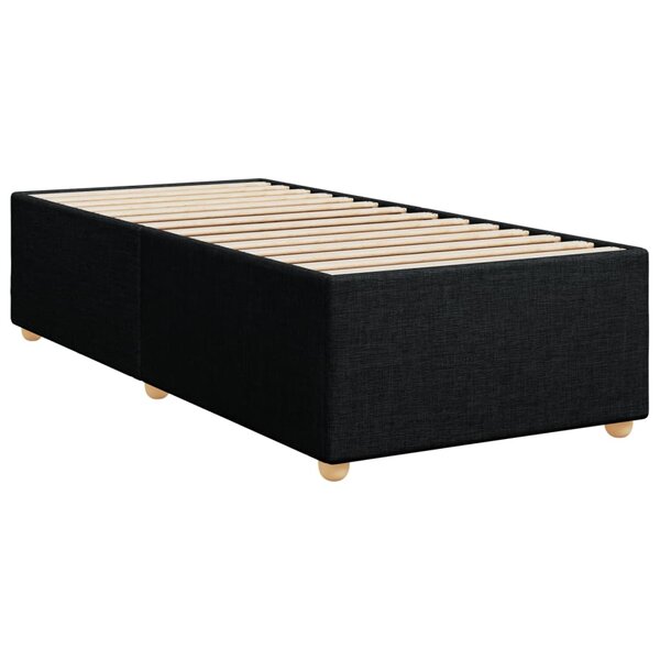vidaXL Cadre de lit Noir 100x200 cm Tissu