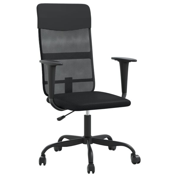 vidaXL Chaise de bureau réglable en hauteur noir
