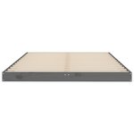 vidaXL Cadre de lit Gris 120x190 cm Bois pin massif Petit Double