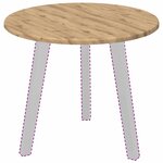 vidaXL Plateau de table chêne artisanal 50 x 50 x 1 5 cm