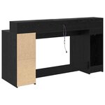 vidaXL Bureau avec porte Chêne noir 160 x 55 x 91 cm Bois d'ingénierie