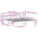 vidaXL Cadre de lit sans matelas cire marron 180x200cm bois pin massif