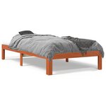 vidaXL Cadre de lit sans matelas cire marron 90x200 cm bois pin massif