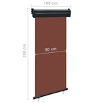 vidaXL Auvent latéral de balcon 105x250 cm Marron