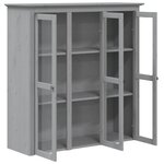 vidaXL Buffet BODO gris 115 5x43x200 5 cm bois massif de pin