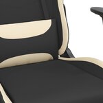 vidaXL Chaise de jeu Noir et crème Tissu