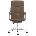 vidaXL Fauteuil inclinable de bureau Marron Tissu