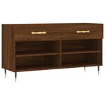 vidaXL Banc à chaussures chêne marron 102x35x55 cm bois d'ingénierie