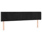 vidaXL Tête de lit à LED Noir 203x16x78/88 cm Velours