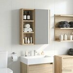 vidaXL Armoire murale de salle de bain Chêne Sonoma 20 x 10 x 50 cm