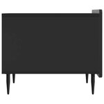 vidaXL Table basse avec tiroir Noir 49 x 50 x 42 cm Bois d'ingénierie
