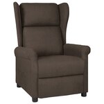 vidaXL Fauteuil inclinable Marron foncé Tissu