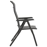 vidaXL Chaises pliables de jardin lot de 4 gris résine tressée