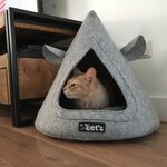 Let's Sleep Grotte pour animaux de compagnie TeePee Gris