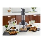 KENWOOD HDM804SI Mixeur plongeant Triblade System Pro - 1000 W - Gris/Orange