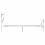 vidaXL Cadre de lit métal sans matelas avec pied de lit blanc 80x200cm