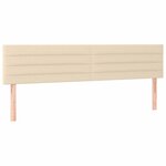 vidaXL Cadre de lit avec tête de lit crème 120x190 cm tissu