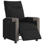 vidaXL Fauteuil inclinable électrique Noir Tissu