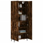vidaXL Buffet haut Chêne fumé 69 5x34x180 cm Bois d'ingénierie