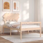 vidaXL Lit pour personne âgée et tête de lit 100x200 cm bois massif