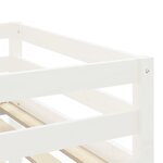 vidaXL Lit mezzanine enfants et rideaux rose 80x200cm bois pin massif